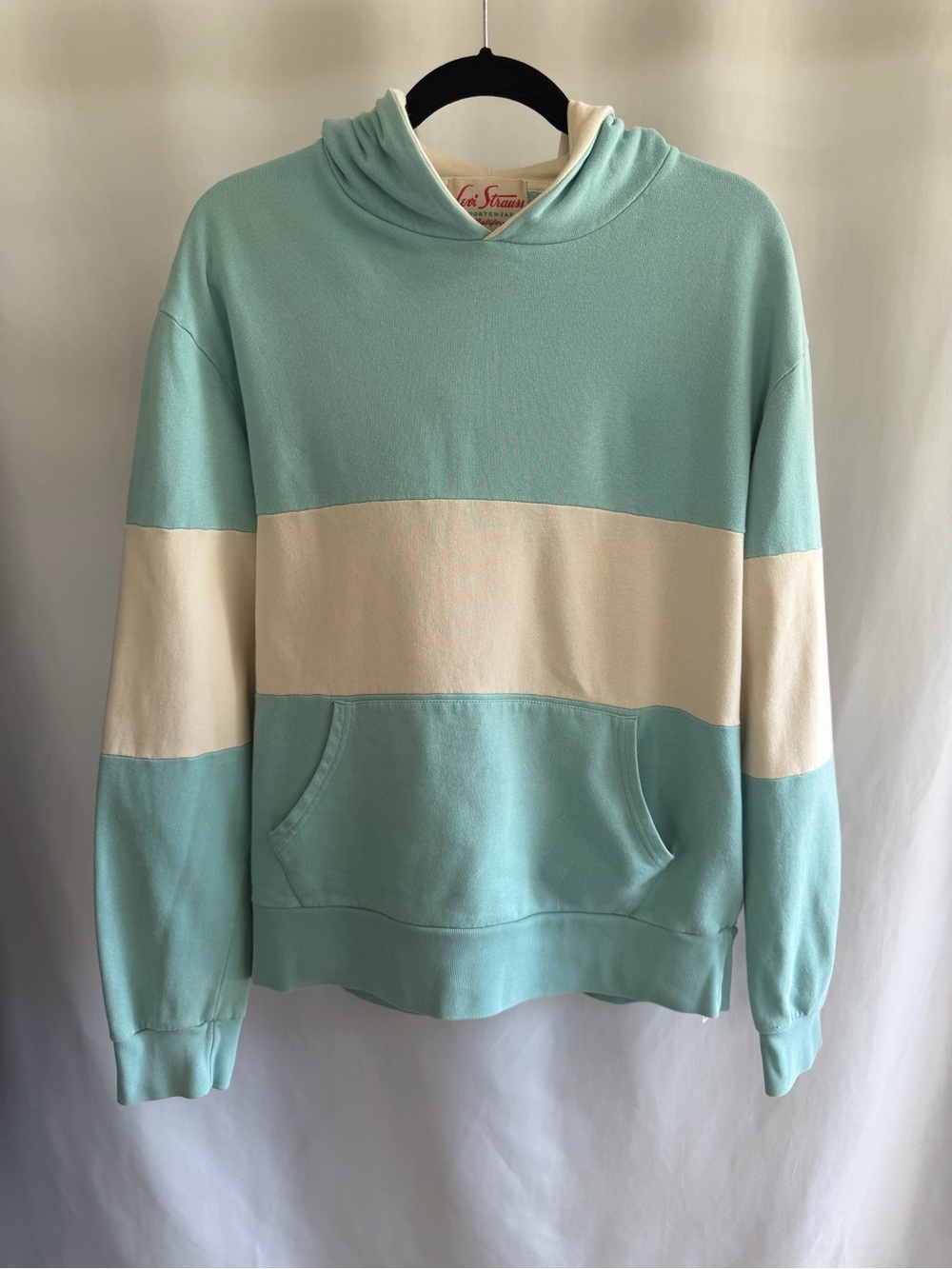 Levi's Colorblock Sportswear Hoodie Retro Logo Women's Small 100% Cotton